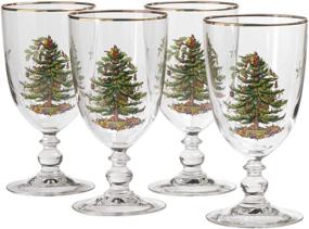 img 2 attached to 🎄 Spode Christmas Tree Goblets with Pedestals