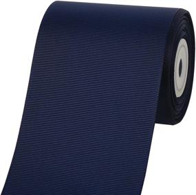 img 3 attached to 🎀 Laribbons Solid Color Grosgrain Ribbon - 3 Inch Width, 10 Yard/Spool (370 Navy Blue)