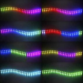 img 3 attached to 🌈 ALITOVE Addressable RGB LED Strip for PC | 5V WS2812B | ASUS AURA SYNC | MSI MYSTIC LIGHT SYNC | ASRock POLYCHROME RGB | Motherboard ADD Header | 40cm | 24 LED | 2pcs