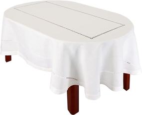 img 4 attached to Grelucgo Double Hemstitched Dining Tablecloth