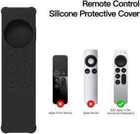 img 3 attached to 2021 Apple TV Siri Remote Protective Case - Lightweight [Anti Slip] Shock Proof Silicone Cover for 2021 Apple TV 4K and Apple TV HD (Black)