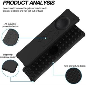 img 2 attached to 2021 Apple TV Siri Remote Protective Case - Lightweight [Anti Slip] Shock Proof Silicone Cover for 2021 Apple TV 4K and Apple TV HD (Black)