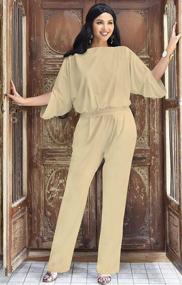 img 1 attached to 👗 KOH Cocktail Pockets Jumpsuit Playsuit: Chic and Trendy Women's Clothing