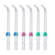 💦 premium replacement classic jet tips: compatible with waterpik water flossers and more, 6-pack set of flosser refill heads logo