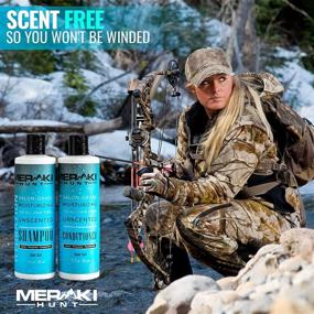 img 1 attached to 🦌 Cross Peak Products Meraki Hunt Fragrance Free Biotin Shampoo and Conditioner - Salon Grade Unscented Sulfate Free Scent Eliminator for Hunting with Keratin - Color Safe