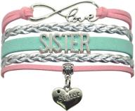💖 charming sister bracelet set - adorable heart pendant bracelet for sisters, women, girls logo