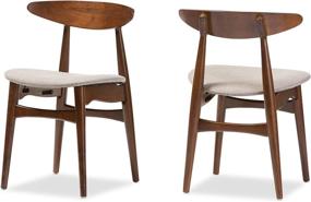 img 3 attached to 🪑 Baxton Studio French Oak Dining Chairs - Model 424-6939-AMZ