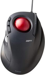 img 4 attached to 🖱️ Upgrade DEFT Wired Finger-Operated Trackball Mouse by ELECOM - 8-Button Function with Smooth Tracking, Optical Gaming Sensor, Ergonomic Design - Compatible with Windows / Mac - Red Ball (M-DT2URBK-G)