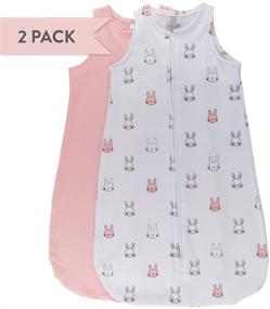 img 2 attached to 🐰 Ely's & Co. Wearable Blanket Baby Sleep Bag Bunnies 2-Pack - 100% Cotton, Pink, 6-12 Months