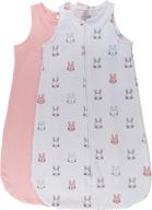 🐰 ely's & co. wearable blanket baby sleep bag bunnies 2-pack - 100% cotton, pink, 6-12 months logo