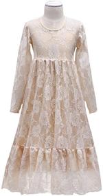 img 2 attached to 👗 Burgundy Sleeveless Princess Communion Birthday Girls' Dresses: Trendy Clothing for Special Occasions