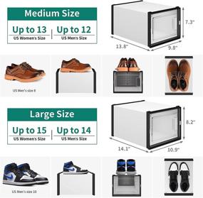 img 2 attached to 👞 Efficient Shoe Storage Solution: YITAHOME Medium Size Shoe Storage Box, Set of 12 Stackable Organizers