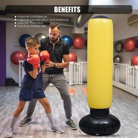 img 2 attached to 🥊 Free Standing Inflatable Punching Bag for Kids and Adults - Perfect for Karate, Taekwondo, Boxing, and Energy Release