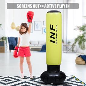 img 1 attached to 🥊 Free Standing Inflatable Punching Bag for Kids and Adults - Perfect for Karate, Taekwondo, Boxing, and Energy Release