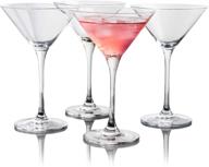 🍸 fawles set of 4 crystal martini glasses – 9 ounce classic v-shape straight-stemmed clear cocktail glasses for engagement parties, work gatherings, and housewarmings logo