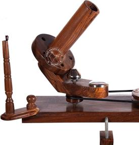 img 2 attached to 🧶 Handcrafted Wooden Yarn Ball Winder for Knitting Crocheting - Natural Hand Operated - Hind Handicrafts Knitter's Gifts Center Pull Rosewood Ball Winder