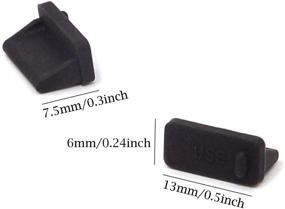 img 3 attached to Honbay 30PCS Black Rubber Protector