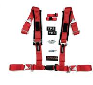 🔴 tps tanaka power sport red high performance 4 point harness & bypass plug for sand sport, utv, truck, go kart, off-road logo