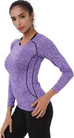 img 3 attached to 👚 Set of 3 Neleus Compression Shirts for Women: Long Sleeve Yoga and Athletic Running T-Shirt