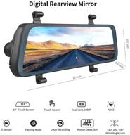 📸 acumen mirror dash cam - 10'' touch screen, dual lens 1080p full hd cameras, parking mode, g-sensor, loop-recording, night vision - includes 32gb sd card (r1080p) logo