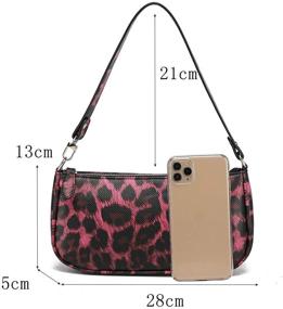 img 3 attached to Stylish Barabum Retro Classic Clutch 👜 Shoulder Tote Handbag: Zipper Closure, Perfect for Women