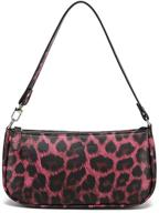 stylish barabum retro classic clutch 👜 shoulder tote handbag: zipper closure, perfect for women logo