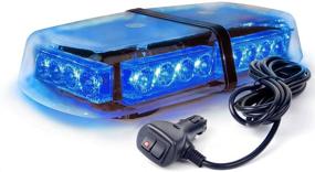 img 4 attached to 🔵 Xprite High Wattage Blue Emergency Strobe Light - Law Enforcement Roof Top Mini Bar with Magnetic Base