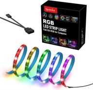 совместимая лента adressable rgb led ширина 40 дюймов / 100 см для корпуса пк с поддержкой asus aura sync/msi mystic sync/asrock aura rgb/gigabyte rgb fusion, 5в 3-контактный разъем, полоса с фантастическим цветовым эффектом rgbw. логотип