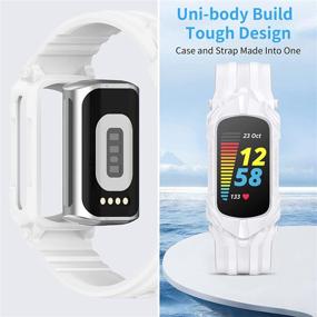 img 3 attached to Ремешки NANW с чехлом, совместимым с Fitbit Charge 5