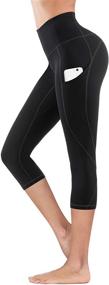 img 3 attached to 🏋️ Lingswallow High Waist Yoga Pants with Pockets - Tummy Control, 4-Way Stretch Workout Leggings for Running and Yoga