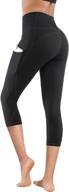 🏋️ lingswallow high waist yoga pants with pockets - tummy control, 4-way stretch workout leggings for running and yoga logo