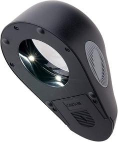 img 1 attached to Carson LumiLoupe Ultra 5x LED Lighted Stand Loupe Magnifier with Adjustable Brightness (LL-88), Black