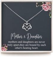 👩 rarelove mother & daughter 925 sterling silver infinity heart necklaces - mom necklace from daughter, mom gifts for mother's day, best birthday gift ideas logo