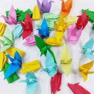 🎐 50 pcs mixed color origami paper cranes - diy wedding, birthday, and children party decorations for home backdrops logo