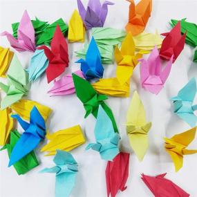 img 2 attached to 🎐 50 PCS Mixed Color Origami Paper Cranes - DIY Wedding, Birthday, and Children Party Decorations for Home Backdrops