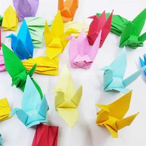 img 1 attached to 🎐 50 PCS Mixed Color Origami Paper Cranes - DIY Wedding, Birthday, and Children Party Decorations for Home Backdrops