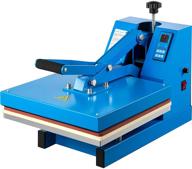👕 vevor 15x15 inch industrial quality heat press machine for t shirts - powerful sublimation & clamshell heat press in blue logo