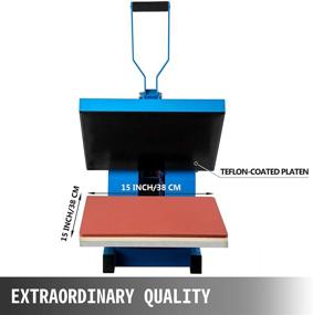 img 3 attached to 👕 VEVOR 15X15 Inch Industrial Quality Heat Press Machine for T Shirts - Powerful Sublimation & Clamshell Heat Press in Blue
