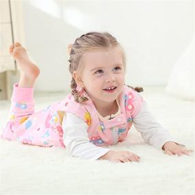 img 1 attached to 👶 JunNeng Baby Boy Girl Fleece Sleeveless Sleep Bag with Feet: Trendy Pink Owl Cartoon Onesie Pajamas for Kids (3-5 Years)