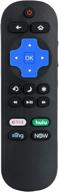 enhanced universal remote control replacement for hisense roku tv hu-rcrus-20 with 4 channel shortcut keys logo