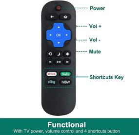 img 2 attached to Enhanced Universal Remote Control Replacement for Hisense Roku TV HU-RCRUS-20 with 4 Channel Shortcut Keys