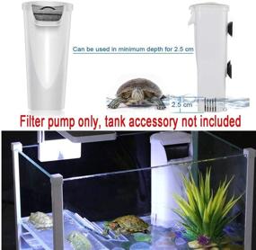 img 3 attached to JackSuper Low Level Water Clean Pump Filtration for 1-15 Gallon 🐠 Reptile Aquarium: Ideal for Small Fish Tanks, Amphibians, Cichlids, Frogs, and Crabs