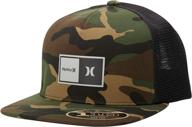 hurley men's natural 2.0 trucker hat logo