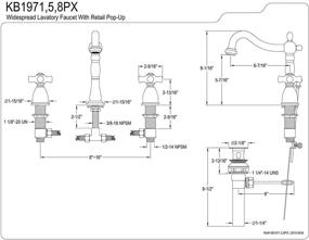 img 3 attached to 💎 Luxurious Kingston Brass KB1971PX Widespread Porcelain Faucet: Timeless Elegance for your Home