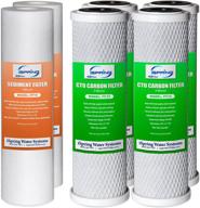 🔄 1-year replacement prefilter cartridge pack set - ispring f6cto for us31 and standard ro water filter systems logo