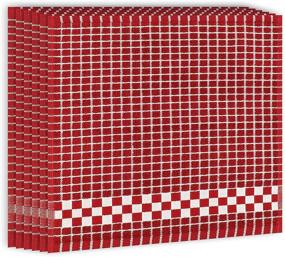 img 1 attached to Fecido Classic Dark Color Cotton Terry Kitchen Dish Cloths (Set of 6, Red) - 12 x 12 Inches with Hanging Loop