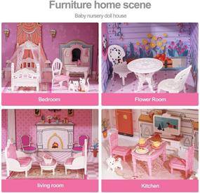 img 2 attached to ROBUD Dollhouse Playset Furniture Toddlers
