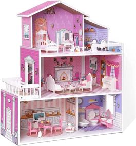 img 4 attached to ROBUD Dollhouse Playset Furniture Toddlers