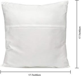 img 1 attached to 🛏️ NKTM 100% Cotton 205 Thread Count Zippered Pillow Protector Covers - Set of 2 (18inx18in, White, Cover only, Pillow Inner Not Included)