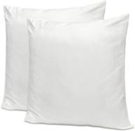 🛏️ nktm 100% cotton 205 thread count zippered pillow protector covers - set of 2 (18inx18in, white, cover only, pillow inner not included) logo